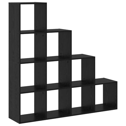 Rumsavdelare Bokhylla Svart Ek 131,5 x 29 x 131,5 cm