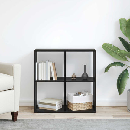 Bokskåp Svart Ek 69,5 x 29 x 69,5 cm Konstruerat trä