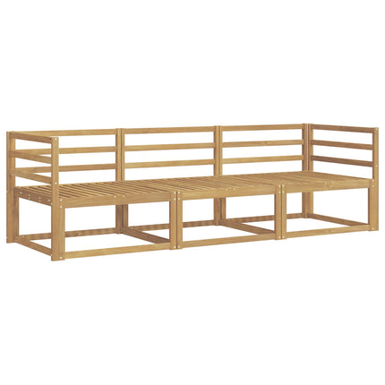 Utomhussoffset 3 pcs Vit 245,5 x 83 x 73 cm Massivt Akaciaträ