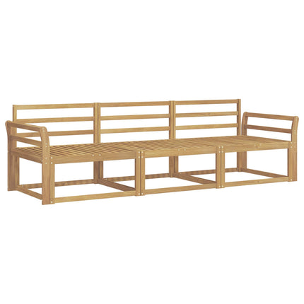 Utomhussoffset 3 pcs Vit 254 x 83 x 73 cm Massivt Akaciaträ