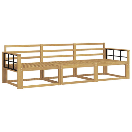 Utomhussoffset 3 pcs Vit 249,5 x 83 x 73 cm Massivt Akaciaträ