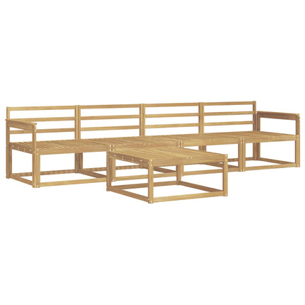 Utomhussoffset 5 pcs Vit 79 x 79 x 37 cm Massivt Akaciaträ