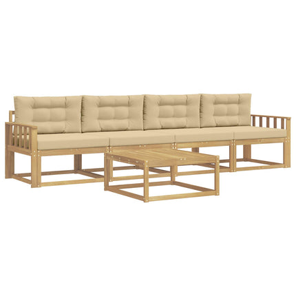 Utomhussoffset 4 st Vit och Beige