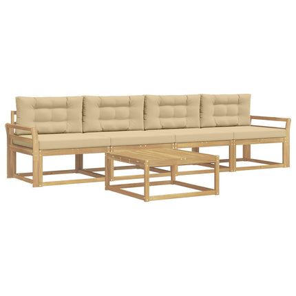 Utomhussoffset 4 st Vit och Beige