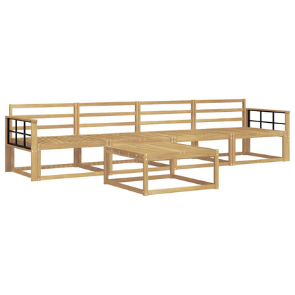 Utomhussoffset 5 pcs Vit 79 x 79 x 37 cm Massivt Akaciaträ