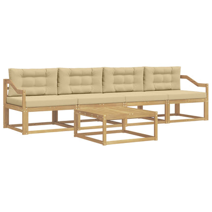 Utomhussoffset 4 st Vit och Beige