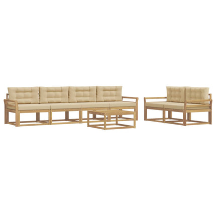 Utomhussoffset 6 st Vit och Beige