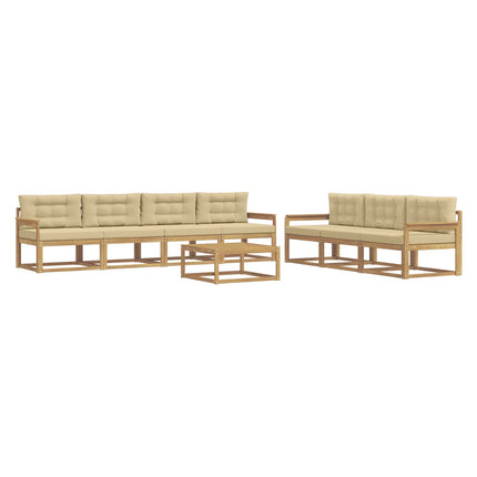 Utomhussoffset 7 st Vit och Beige