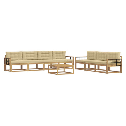 Utomhussoffset 7 st Vit och Beige