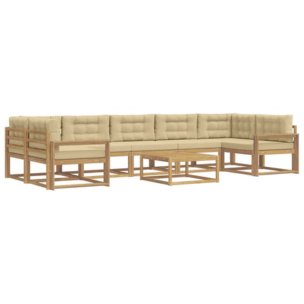 Utomhussoffset 6 st Vit och Beige
