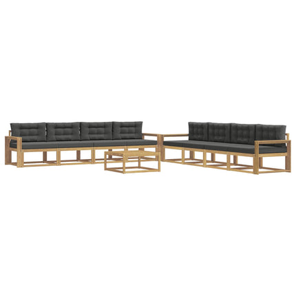 Utomhussoffset 9 st Vit och antracit Polyester