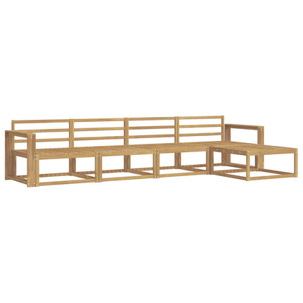 Utomhussoffset 5 pcs Vit 337 x 162,5 x 73 cm Massivt Akaciaträ
