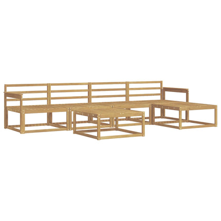 Utomhussoffset 6 pcs Vit 79 x 79 x 37 cm Massivt Akaciaträ
