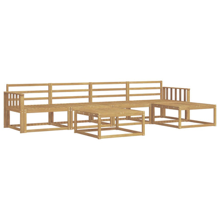 Utomhussoffset 6 pcs Vit 79 x 79 x 37 cm Massivt Akaciaträ