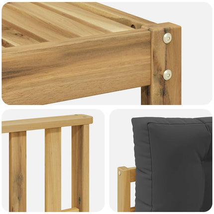 Utomhussoffset 6 pcs Vit och antracit 79 x 79 x 37 cm Polyester