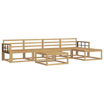 Utomhussoffset 6 pcs Vit 79 x 79 x 37 cm Massivt Akaciaträ