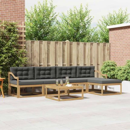 Utomhussoffset 6 pcs Vit och antracit 79 x 79 x 37 cm Polyester