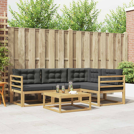 Utomhussoffset 5 pcs Vit och antracit 79 x 79 x 37 cm Polyester