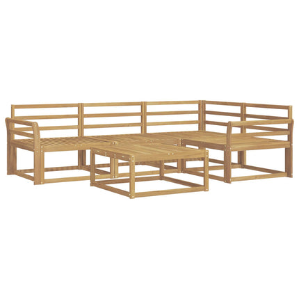 Utomhussoffset 5 pcs Vit 79 x 79 x 37 cm Massivt Akaciaträ