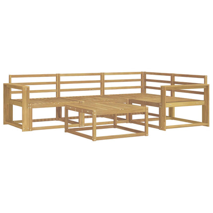 Utomhussoffset 5 pcs Vit 79 x 79 x 37 cm Massivt Akaciaträ