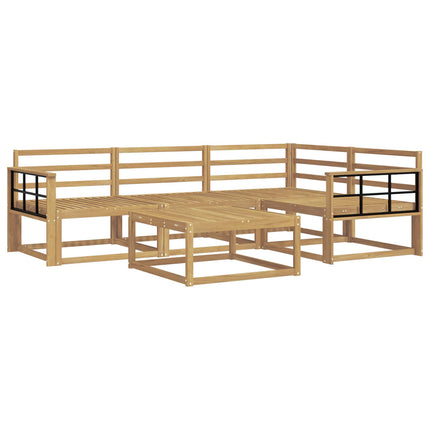 Utomhussoffset 5 pcs Vit 79 x 79 x 37 cm Massivt Akaciaträ