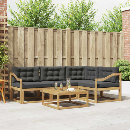 Utomhussoffset 5 pcs Vit och antracit 79 x 79 x 37 cm Polyester