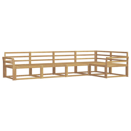 Utomhussoffset 5 pcs Vit 329 x 170,5 x 73 cm Massivt Akaciaträ