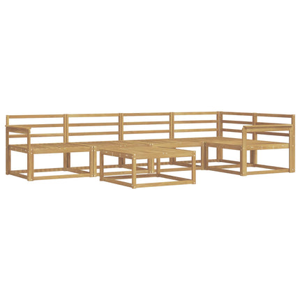 Utomhussoffset 6 pcs Vit 79 x 79 x 37 cm Massivt Akaciaträ