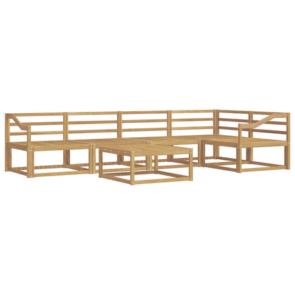 Utomhussoffset 6 pcs Vit 79 x 79 x 37 cm Massivt Akaciaträ