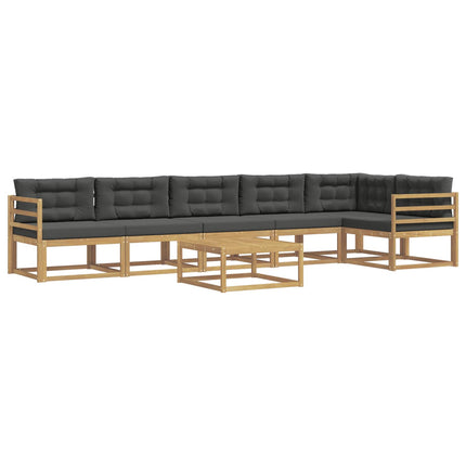 Utomhussoffset 7 st Vit och antracit Polyester