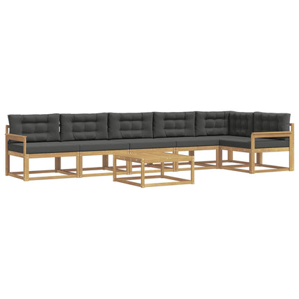 Utomhussoffset 7 st Vit och antracit Polyester
