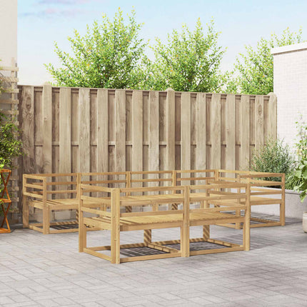 Utomhussoffset 8 pcs Vit 325 x 166,5 x 73 cm Massivt Akaciaträ