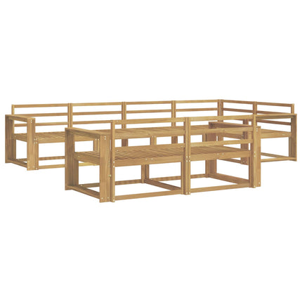 Utomhussoffset 8 pcs Vit 331 x 172,5 x 73 cm Massivt Akaciaträ