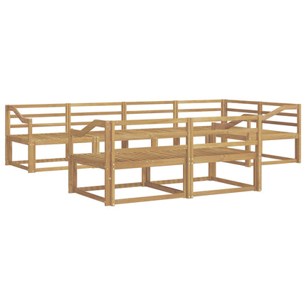 Utomhussoffset 8 pcs Vit 325 x 166,5 x 73 cm Massivt Akaciaträ
