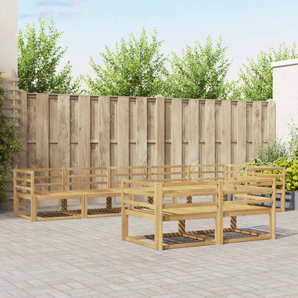 Utomhussoffset 8 pcs Vit 404 x 166,5 x 73 cm Massivt Akaciaträ