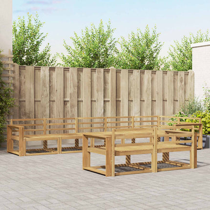 Utomhussoffset 8 pcs Vit 410 x 172,5 x 73 cm Massivt Akaciaträ
