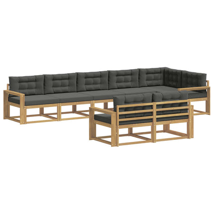 Utomhussoffset 6 st Vit och antracit Polyester