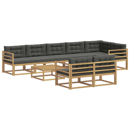 Utomhussoffset 9 st Vit och antracit Polyester