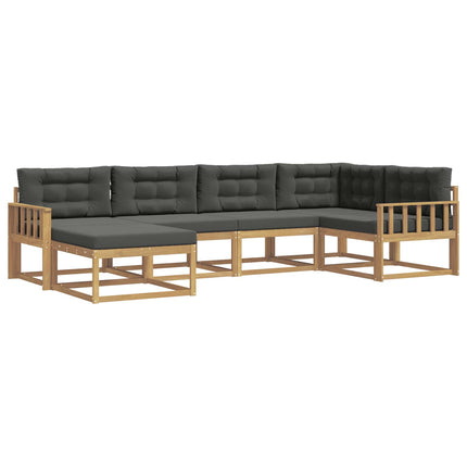 Utomhussoffset 5 st Vit och antracit Polyester