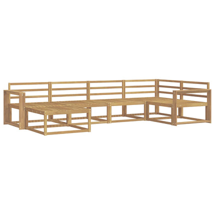 Utomhussoffset 6 pcs Vit 331 x 172,5 x 73 cm Massivt Akaciaträ