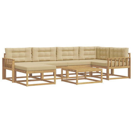 Utomhussoffset 7 st Vit och Beige