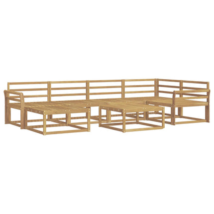 Utomhussoffset 7 pcs Vit Massivt Akaciaträ