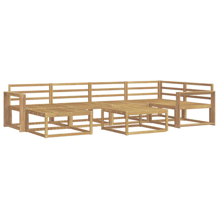 Utomhussoffset 7 pcs Vit Massivt Akaciaträ