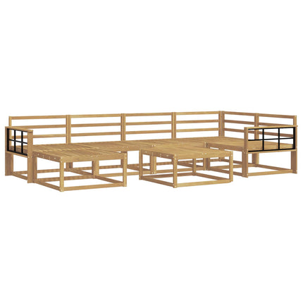 Utomhussoffset 7 pcs Vit Massivt Akaciaträ