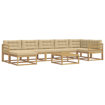 Utomhussoffset 8 pcs Vit och Beige