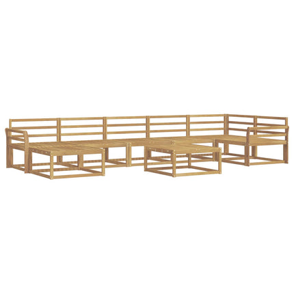 Utomhussoffset 8 pcs Vit Massivt Akaciaträ