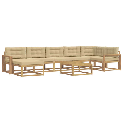 Utomhussoffset 8 st Vit och Beige