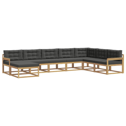 Utomhussoffset 8 pcs Vit och antracit