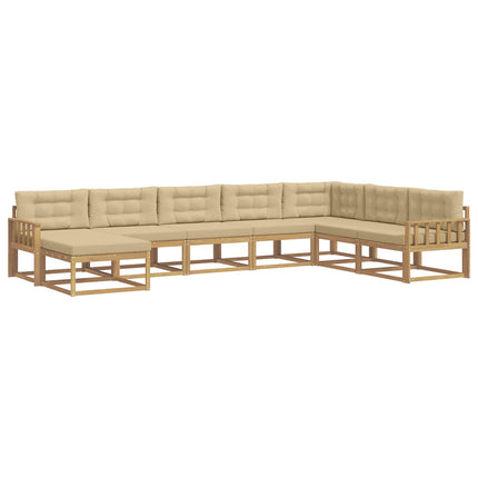 Utomhussoffset 8 st Vit och Beige