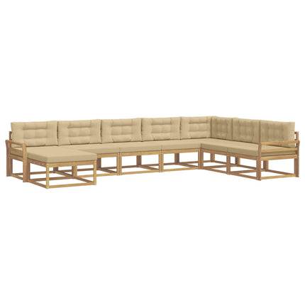 Utomhussoffset 8 st Vit och Beige